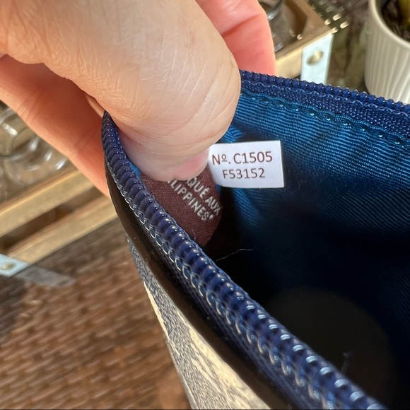 Blue with White Floral Rose Coach Wristlet Charm - Picture 5 of 6